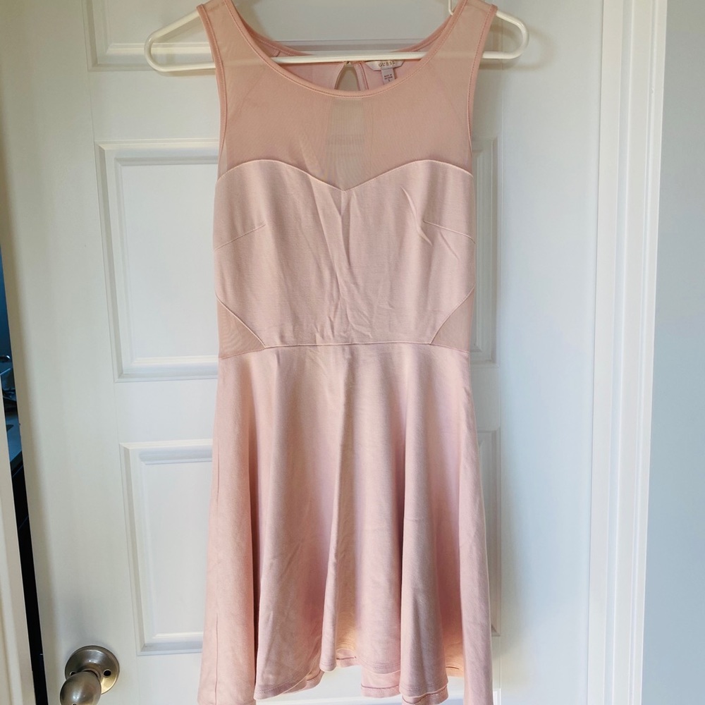 Guess Light Pink Babydoll Dress- Size S